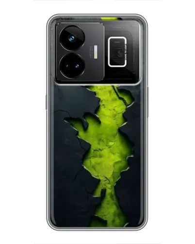 Чохол для Realme GT3 з картинкою «Салатовий розлом скелі»