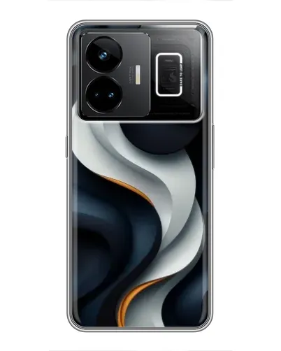 Чохол для Realme GT3 з картинкою «Об'ємні чорно-білі стрічки»