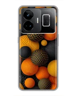 Чохол для Realme GT3 з картинкою «Об'ємні помаранчеві сфери»