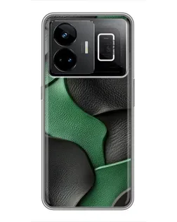 Чохол для Realme GT3 з картинкою «Зелені шкіряні хвилі»