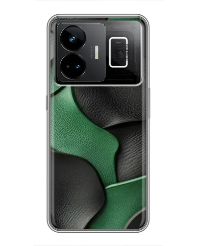 Чохол для Realme GT3 з картинкою «Зелені шкіряні хвилі»