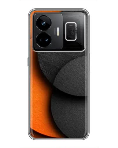Чохол для Realme GT3 з картинкою «Геометрія помаранчевих кіл»