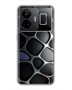 Чохол для Realme GT3 з картинкою «Об'ємна темна решітка»
