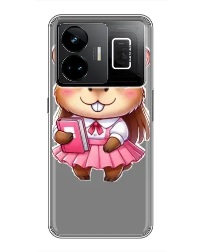 Чехол для Realme GT3 с картинкой «Девочка капибара»