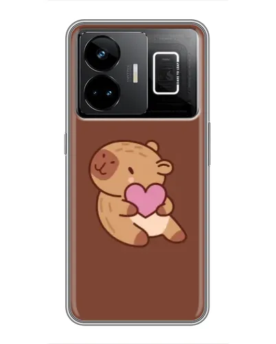 Чехол для Realme GT3 с картинкой «Капибара с сердцем»