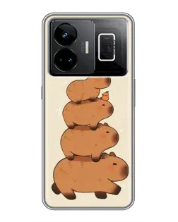 Чехол для Realme GT3 с картинкой «Башня из капибар»