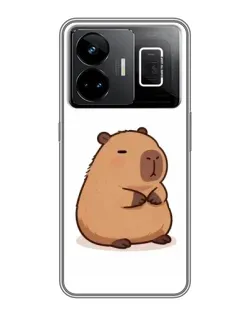 Чехол для Realme GT3 с картинкой «Толстенькая капибара»