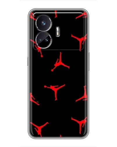 Чохол для Realme GT5 з картинкою «Jordan Red Pattern»