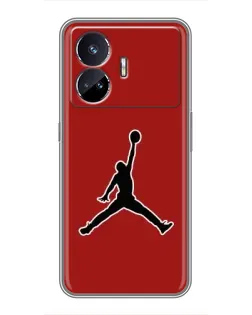 Чохол для Realme GT5 з картинкою «Jordan Red Back»