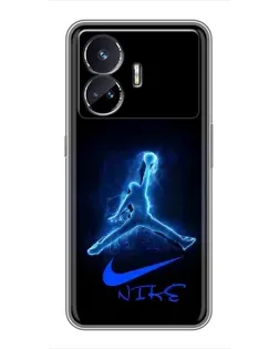 Чохол для Realme GT5 з картинкою «Jordan Neon Blue»