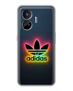 Чехол для Realme GT5 с картинкой «Неоновый Adidas»
