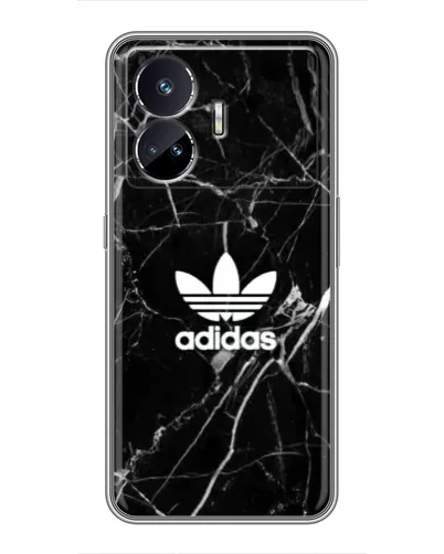 Чехол для Realme GT5 с картинкой «Белый мрамор Adidas»
