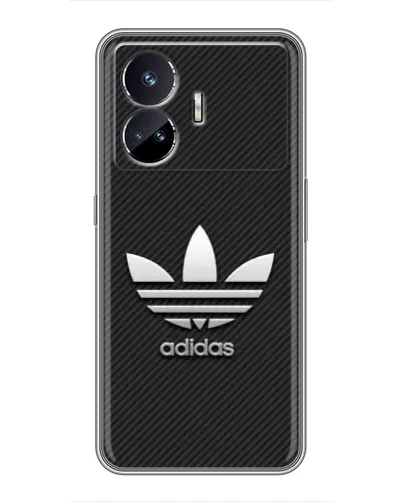 Чехол для Realme GT5 с картинкой «Adidas Карбоновая текстура»