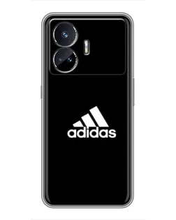 Чехол для Realme GT5 с картинкой «Черная классика Adidas»