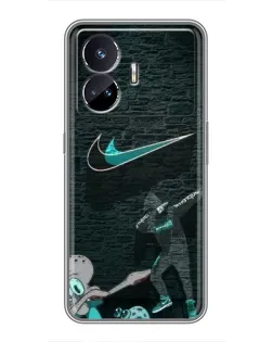 Чехол для Realme GT5 с картинкой «Спортивный арт Nike»