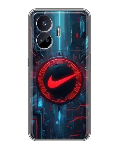 Чехол для Realme GT5 с картинкой «Техногенный стиль Nike»