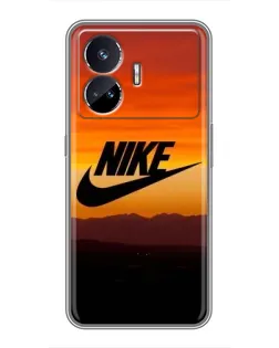 Чехол для Realme GT5 с картинкой «Nike — вечерний горизонт»