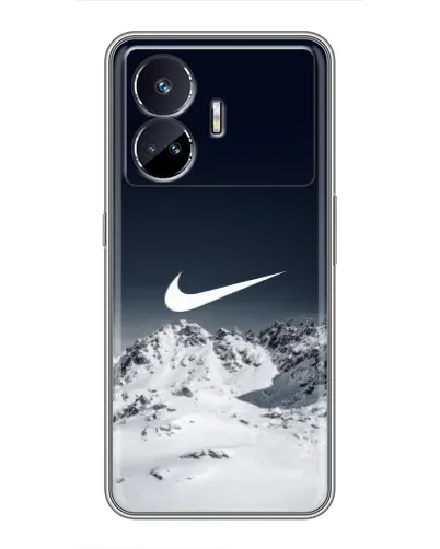 Чехол для Realme GT5 с картинкой «Nike — зимние горы»