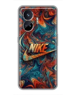 Чехол для Realme GT5 с картинкой «Nike в абстракции»