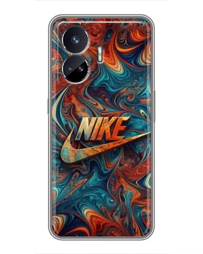 Чехол для Realme GT5 с картинкой «Nike в абстракции»