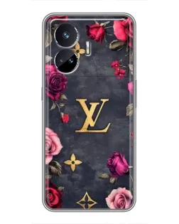Чехол для Realme GT5 с картинкой «Цветочный Louis Vuitton»