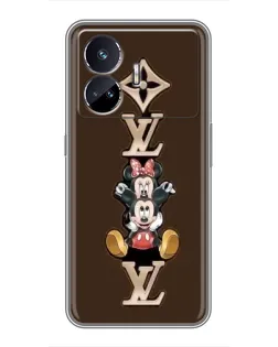 Чехол для Realme GT5 с картинкой «LV и Микки Маус»