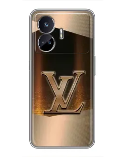 Чехол для Realme GT5 с картинкой «LV — золотое сияние»