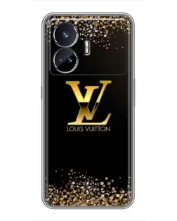 Чехол для Realme GT5 с картинкой «LV — золотые искры»