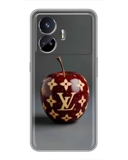 Чехол для Realme GT5 с картинкой «Красное яблоко LV»