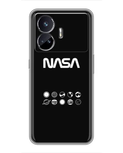 Чехол для Realme GT5 с картинкой «NASA — технический принт»