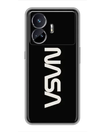 Чехол для Realme GT5 с картинкой «NASA — вертикальный логотип»