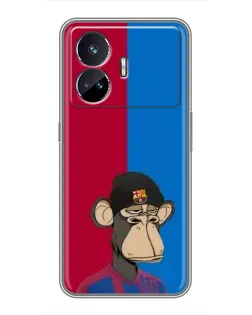 Чохол для Realme GT5 з картинкою «Bored Ape — фанат Барси»