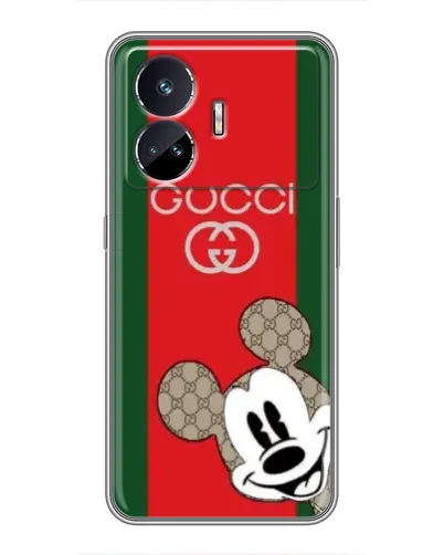 Чехол для Realme GT5 с картинкой «Gucci — полосы и Микки»