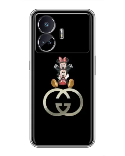 Чехол для Realme GT5 с картинкой «Минни Маус на лого»