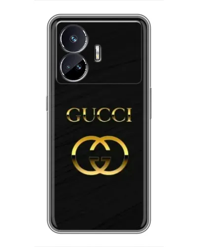Чехол для Realme GT5 с картинкой «Золотой логотип Gucci»