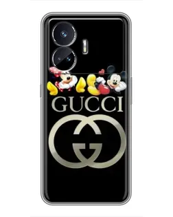 Чехол для Realme GT5 с картинкой «Gucci — герои Disney»