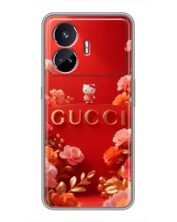 Чехол для Realme GT5 с картинкой «Gucci — золотой сад»