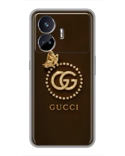 Чехол для Realme GT5 с картинкой «Gucci — золотая бабочка»