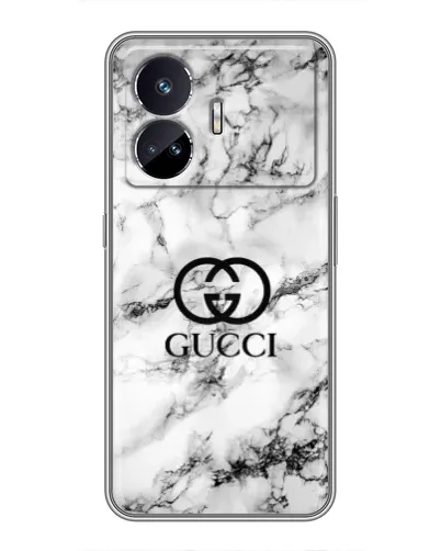 Чехол для Realme GT5 с картинкой «Gucci — мраморный шик»