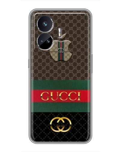 Чехол для Realme GT5 с картинкой «Gucci — брендированный десерт»
