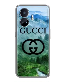 Чехол для Realme GT5 с картинкой «Gucci — горный пейзаж»