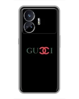 Чехол для Realme GT5 с картинкой «Gucci — красный градиент»