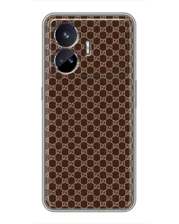 Чехол для Realme GT5 с картинкой «Gucci — шоколадная сетка»