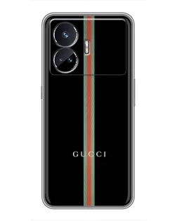 Чехол для Realme GT5 с картинкой «Gucci — строгая линия»
