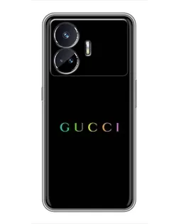 Чехол для Realme GT5 с картинкой «Gucci — неоновый минимализм»