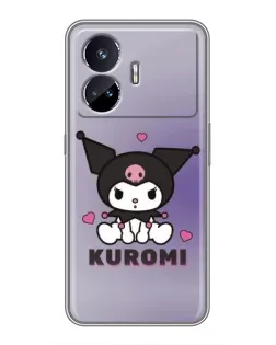 Чехол для Realme GT5 с картинкой «Kuromi — фиолетовый арт»