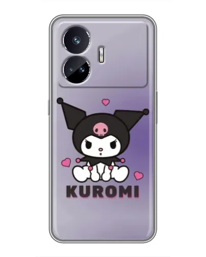 Чехол для Realme GT5 с картинкой «Kuromi — фиолетовый арт»