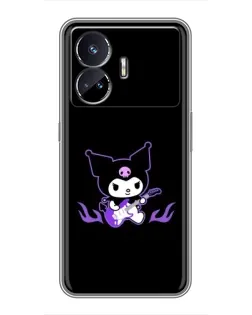 Чехол для Realme GT5 с картинкой «Электрическая Kuromi»