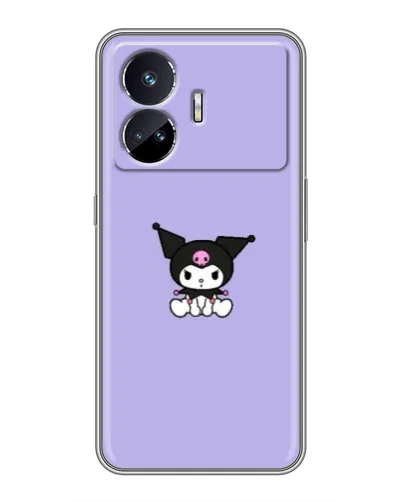 Чехол для Realme GT5 с картинкой «Kuromi — фиолетовый минимализм»