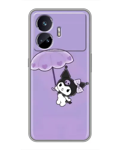 Чехол для Realme GT5 с картинкой «Kuromi с зонтиком»